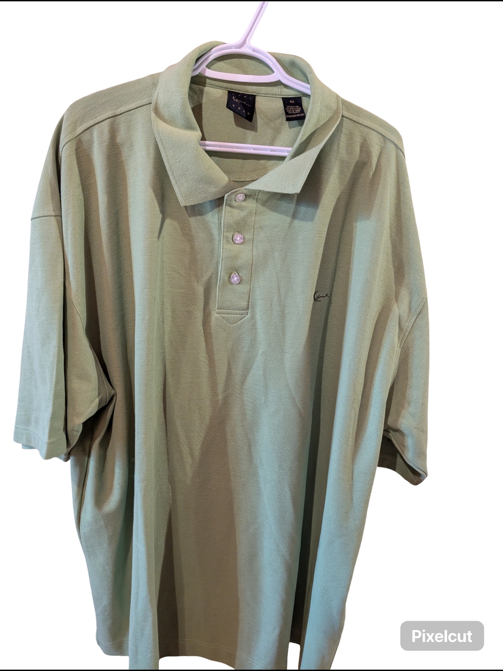 Vintage Karl Kani Men's  Lime Green Polo Shirt